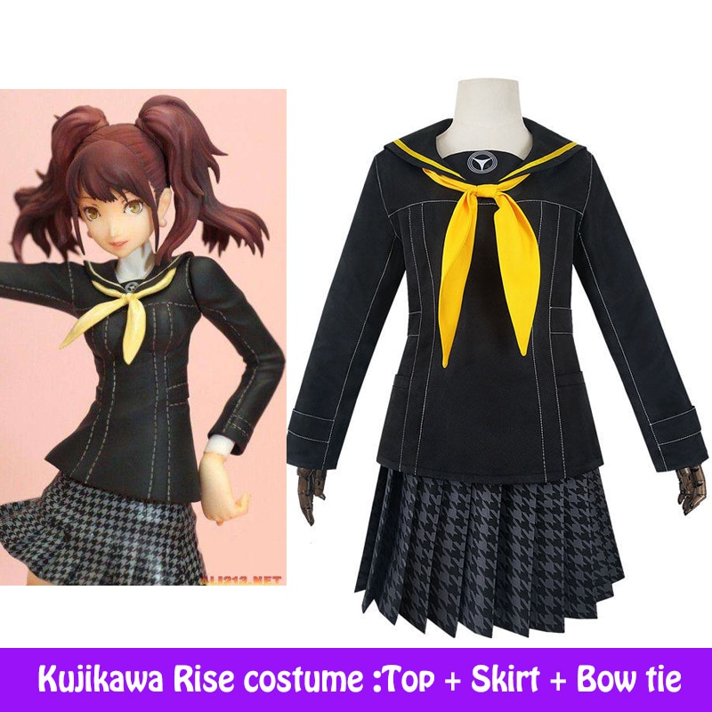 Anime Persona 4 ڽ ǻ Kujikawa Rise uniform ž/ĿƮ/ Ÿ   